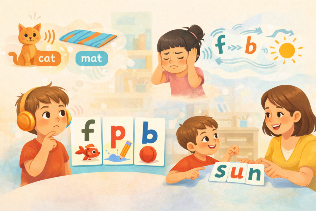 Jolly Phonics trains children to hear